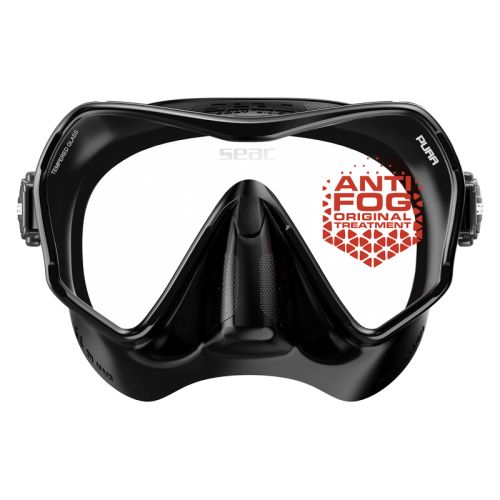 Маска для дайвінгу Seac PURA ANTIFOG BLACK чорна силікон чорний