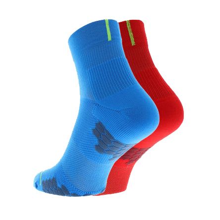 Шкарпетки для бігу Inov-8 TrailFly Mid 2 пари синьо-червоний