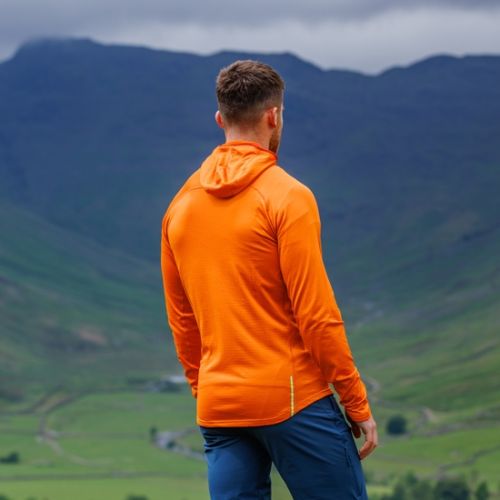 Термокофта для бігу Inov-8 VentureLite Mid Hoodie FZ чоловіча помаранчевий