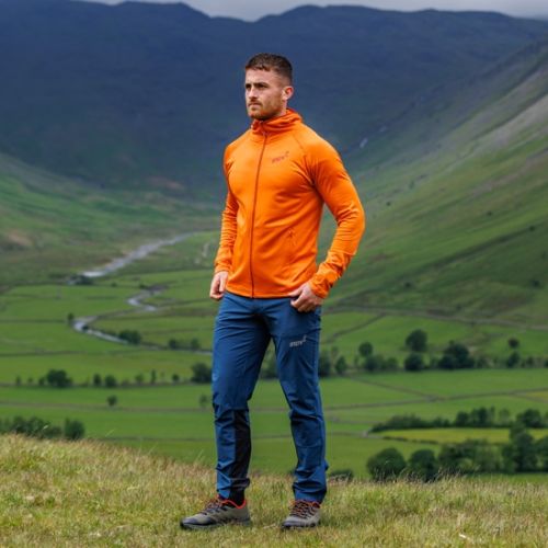 Термокофта для бігу Inov-8 VentureLite Mid Hoodie FZ чоловіча помаранчевий