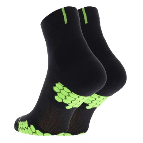 Шкарпетки для бігу Inov-8 TrailFly Mid 2 пари чорно-зелений