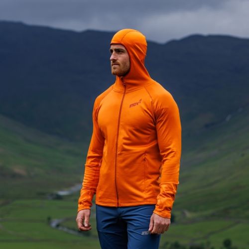 Термокофта для бігу Inov-8 VentureLite Mid Hoodie FZ чоловіча помаранчевий