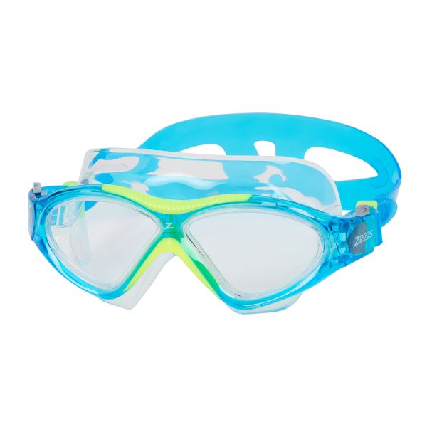 Окуляри для плавання дитячі Zoggs Super Seal Junior 6-14 років  блакитно-жовтий лінзи прозорі