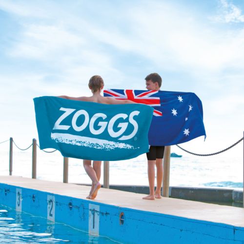 Рушник з бавовни Zoggs блакитний 140см х 70см