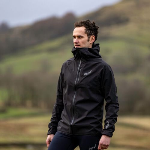 Куртка для бігу Inov-8 AT-C Stormshell FZ M чоловіча чорний