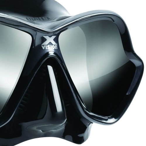 Маска для дайвінгу Mares X-Vision Ultra LS чорна з дзеркальними лінзами