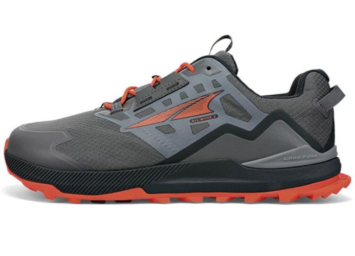 Кросівки для трейлу чоловічі Altra Lone Peak ALL-WTHR Low 2 мембранні сіро-помаранчевий