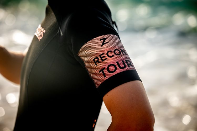 Гідрокостюм для триатлону Zoggs Recon tour SHORTY 2 mm чорно-червоний жіночий