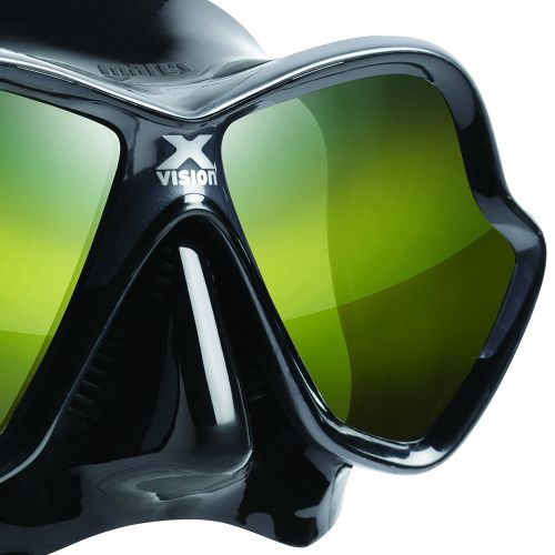 Маска для дайвінгу Mares X-Vision Ultra з дзеркальними лінзами чорна
