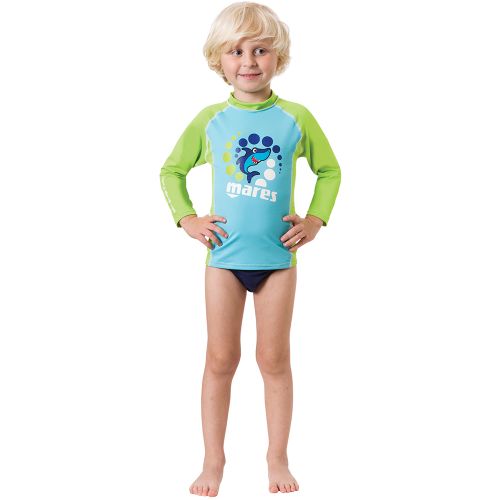 Реглан сонцезахисний Mares Rash Guard Kid дитячий блакитно-зелений