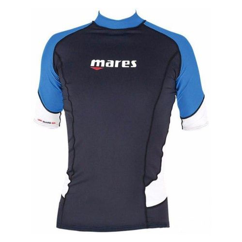 Футболка сонцезахисна Mares Rash Guard Short Sleeve чоловіча чорно-синій
