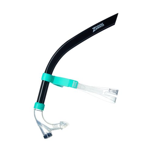 Трубка фронтальна Zoggs Centre Line Snorkel чорно-бірюзова