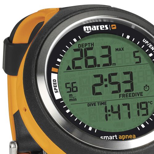 Декомпрессиметр для підводного полювання Mares Smart Apnea чорно-помаранчевий