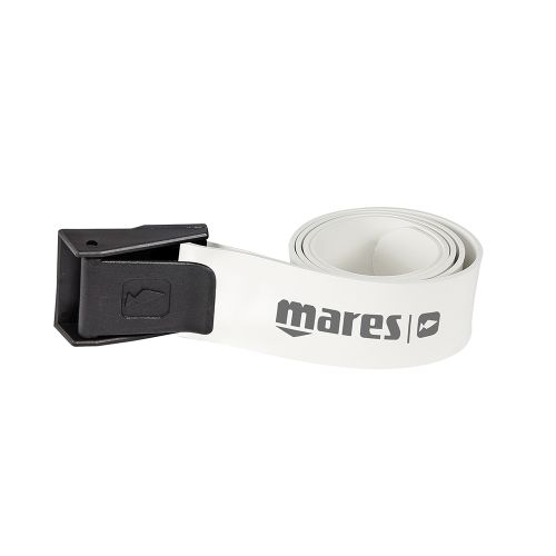 Ремінь для фрідайвінга Mares  Rubber Belt пряжка пластик білий