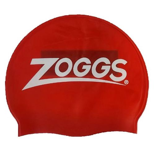Шапочка для плавання Zoggs Silicone Cap з прапором України (червоний)