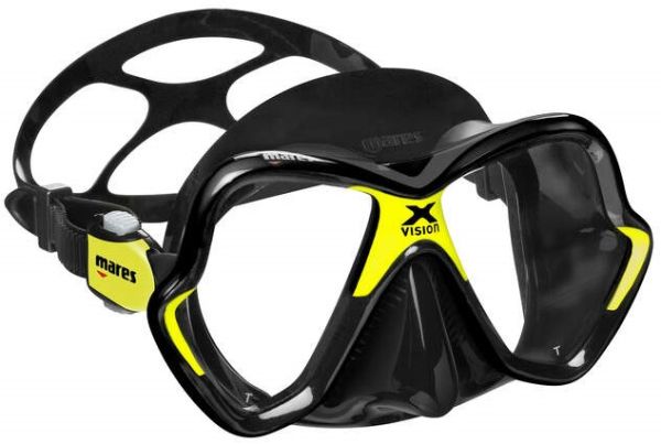 Маска для дайвінгу Mares X-Vision чорно-жовта