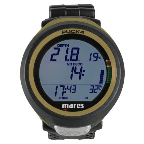 Декомпресиметр Mares Puck 4 чорно-зелений