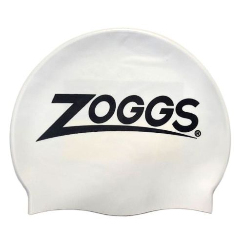 Шапочка для плавання Zoggs Silicone Cap з прапором України (білий)