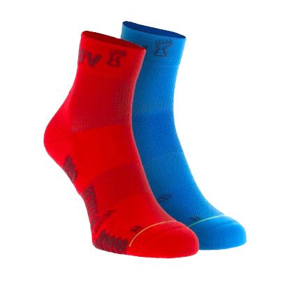 Шкарпетки для бігу Inov-8 TrailFly Mid 2 пари синьо-червоний