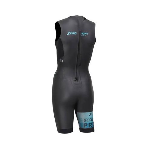 Гідрокостюм для триатлону Zoggs Sсout pro shorty 2,5 mm чорно-блакитний жіночий