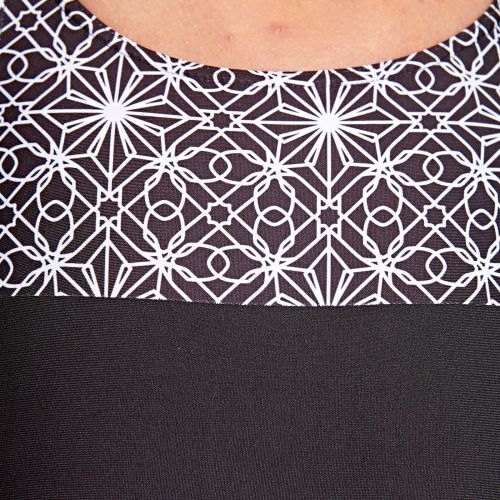 Купальник для басейну Zoggs Ceramics Hi Front X-Back чорний
