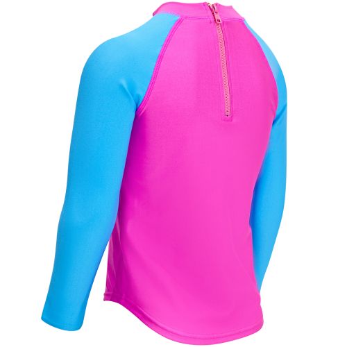 Реглан сонцезахисний Zoggs Long Sleeve Zip Sun Top дитячий рожевий