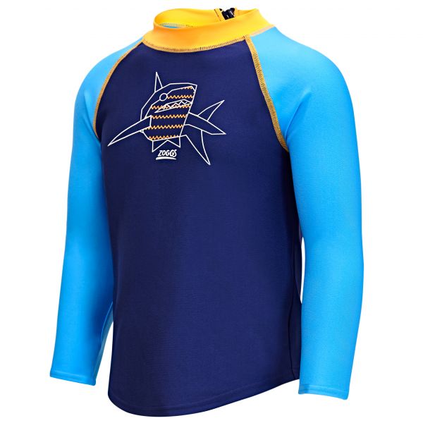 Реглан сонцезахисний Zoggs Long Sleeve Zip Sun Top дитячий синій