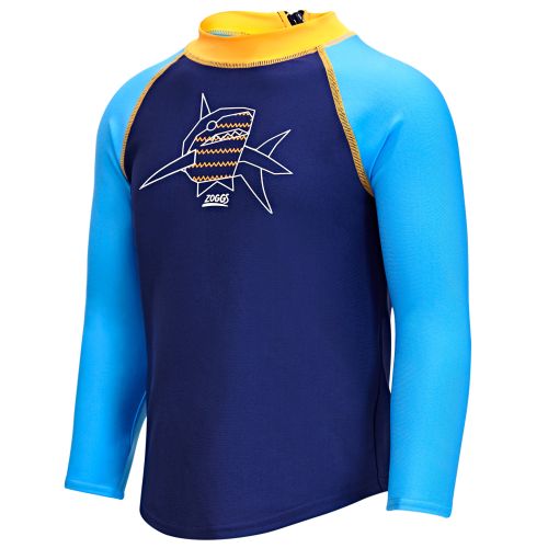 Реглан сонцезахисний Zoggs Long Sleeve Zip Sun Top дитячий синій