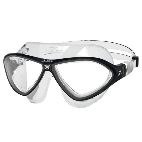 Окуляри для плавання Zoggs Horizon Flex Mask прозоро чорні, лінзи прозорі