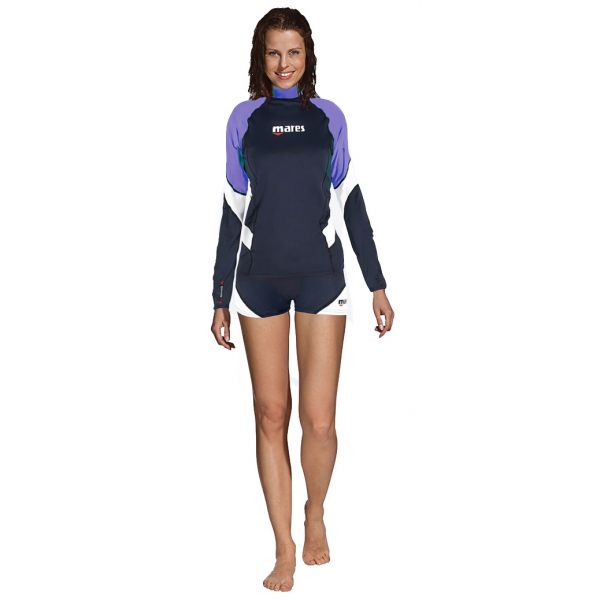 Реглан сонцезахисний Mares Rash Guard Loose Fit жіночий чорно-фіолетовий