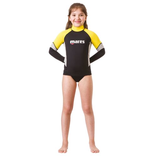 Реглан сонцезахисний Mares Rash Guard UPF BLOCK +80 дитячий чорно-жовтий