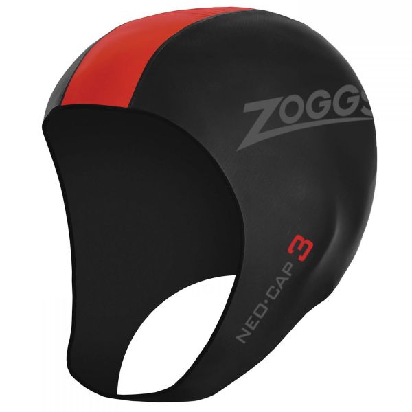 Шапочка неопренова для триатлону Zoggs Neo Cap (чорно-червоний)